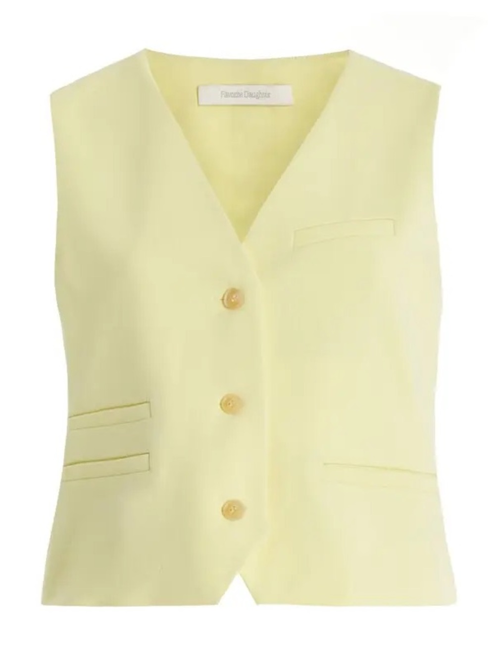 Favorite Daughter Pale Yellow Sleeveless Vest